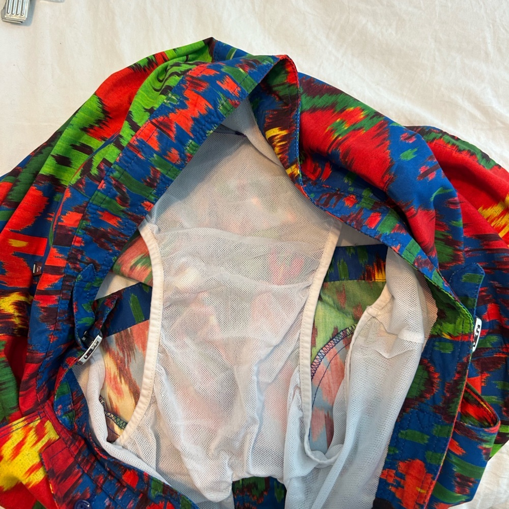 Ralph Lauren Purple Label Ikat Patterned Men’s Swim Trunks - Picture 12 of 13